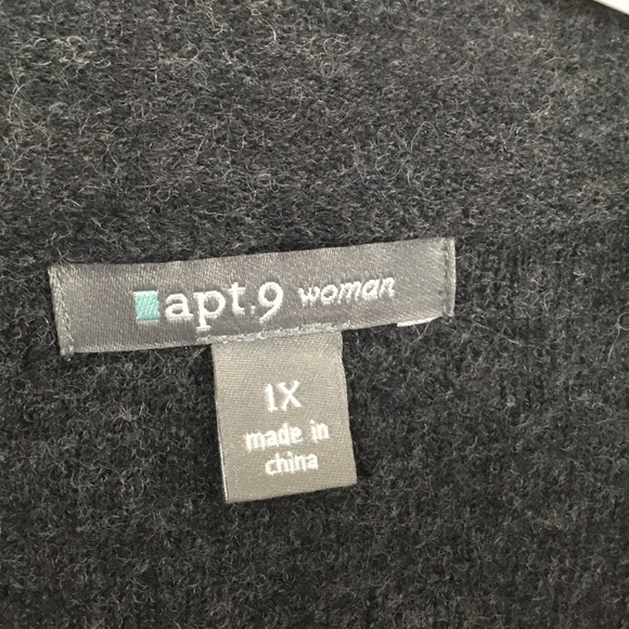 apt. 9 WOMAN Charcoal Grey Wool Cardigan / Jacket - Picture 5 of 5